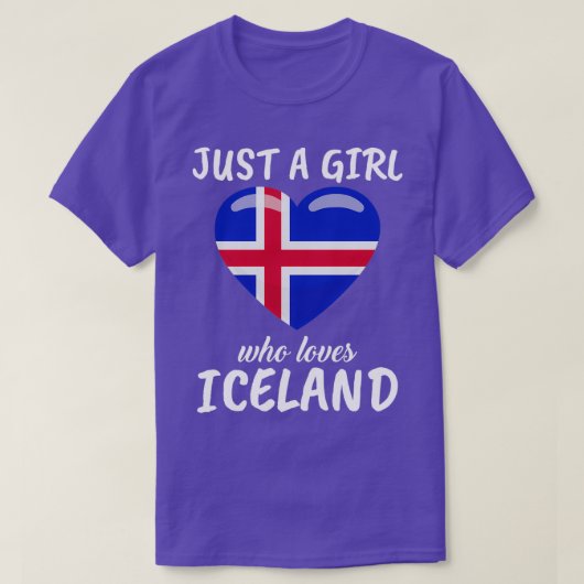 Gewoon een meisje dat IJsland houdt T-shirt (Design voorkant)