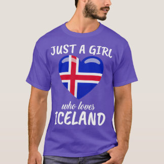 Gewoon een meisje dat IJsland houdt T-shirt