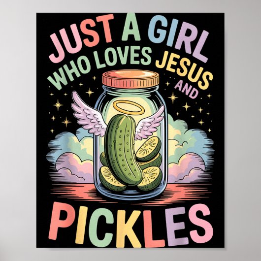 Gewoon Een Meisje Dat Jezus En Augurken Grappig De Poster (Voorkant)