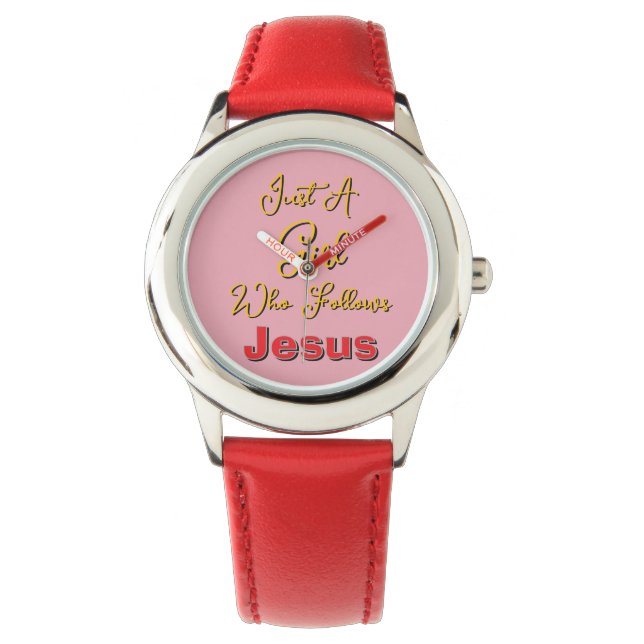 Gewoon een meisje dat Jezus volgt Horloge (Voorkant)