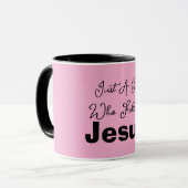Gewoon een meisje dat Jezus volgt Mok (Voorkant links)