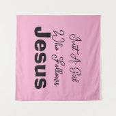 Gewoon een meisje dat Jezus volgt Wandkleed (Voorkant (horizontaal))