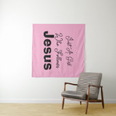 Gewoon een meisje dat Jezus volgt Wandkleed (In Situ (horizontaal))