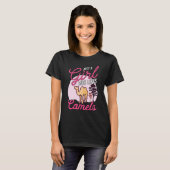 Gewoon een meisje dat kamelen Dromedar 1 leuk vind T-shirt (Voorkant volledig)