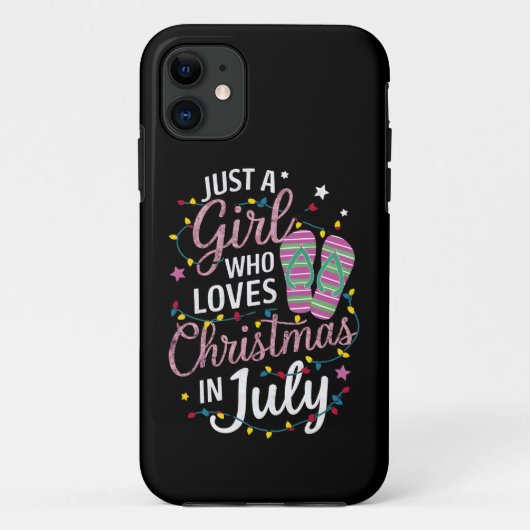 Gewoon Een Meisje Dat Kerstmis in Juli Zomer Liefh Case-Mate iPhone Case (Achterkant)