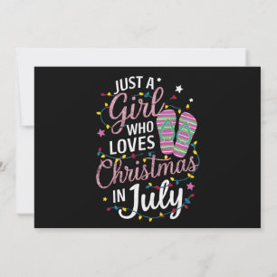 Gewoon Een Meisje Dat Kerstmis in Juli Zomer Liefh Kaart