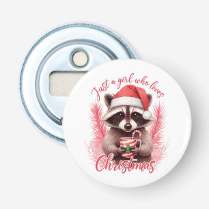 Gewoon Een Meisje Dat Kerstmis Wasbeer-71692 Houdt Button Flesopener
