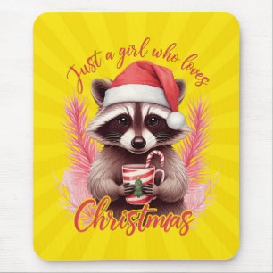 Gewoon Een Meisje Dat Kerstmis Wasbeer-71692 Houdt Muismat