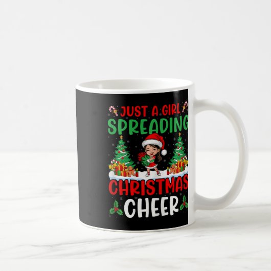 Gewoon een meisje dat kerstvreugde verspreidt Chee Koffiemok (Rechts)