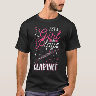 Gewoon een meisje dat klarinet speelt Klarinettist T-shirt