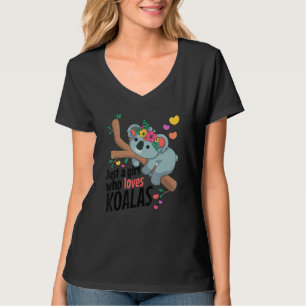 Gewoon een meisje dat koala's leuk vindt, leuke ko t-shirt