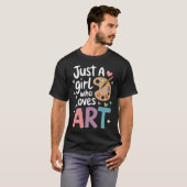Gewoon Een Meisje Dat Kunst Liefheeft Schattig Ter T-shirt (Voorkant volledig)