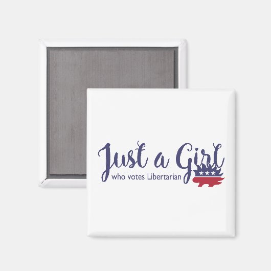 Gewoon een meisje dat Libertarische Magneet stemt (Voorkant / Achterkant)