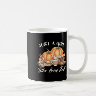 Gewoon Een Meisje Dat Liefheeft Met Herfst Pompoen Koffiemok
