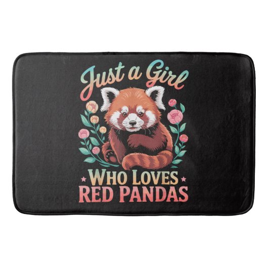 Gewoon Een Meisje Dat Liefheeft Met Rode Panda's Badmat (Voorkant)