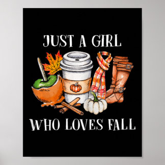 Gewoon Een Meisje Dat Liefheeft Voor Herfst Pompoe Poster