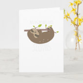 Gewoon een meisje dat luiaards leuk vindt, leuke l kaart (Gele Bloem)