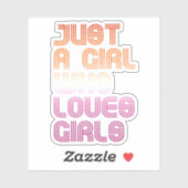Gewoon een meisje dat meisjes leuk vindt sticker (Vel)