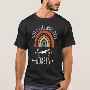 Gewoon een meisje dat paarden leuk vindt die paard t-shirt