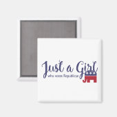 Gewoon een meisje dat Republikeinse magneet stemt (Voorkant / Achterkant)