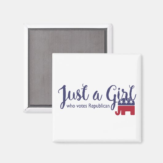 Gewoon een meisje dat Republikeinse magneet stemt (Voorkant / Achterkant)