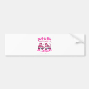 Gewoon Een Meisje Dat Rollerskaten Liefheeft Bumpersticker