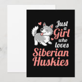 Gewoon Een Meisje Dat Siberische Husky Liefheeft Kaart (Voorkant / Achterkant)