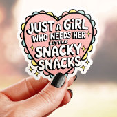 Gewoon een meisje dat snacks nodig heeft Grappig Sticker