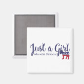 Gewoon een meisje dat stemt Democrat Magnet (Voorkant / Achterkant)