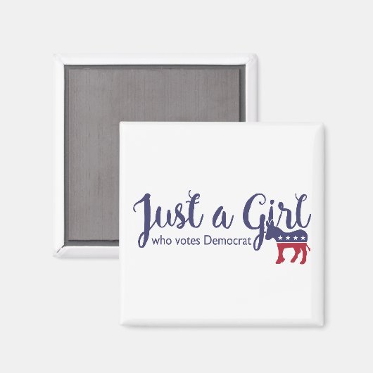 Gewoon een meisje dat stemt Democrat Magnet (Voorkant / Achterkant)