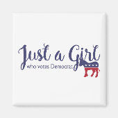 Gewoon een meisje dat stemt Democrat Magnet (Voorkant)