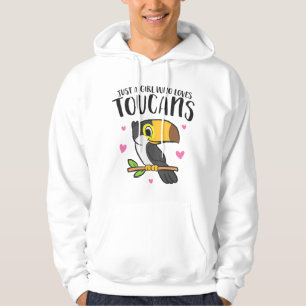 Gewoon een meisje dat toekans leuk vindt Mooie vog Hoodie
