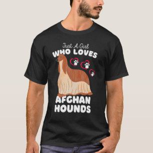 Gewoon een meisje dat van Afghaanse honden houdt - T-shirt
