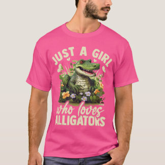 Gewoon een meisje dat van Alligator Esthetische Bl T-shirt