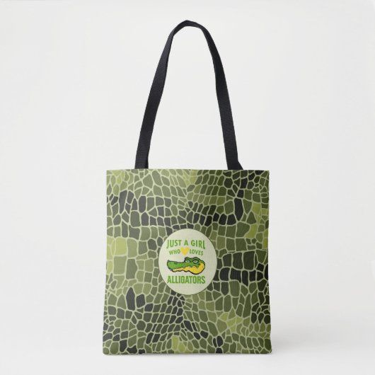 Gewoon een meisje dat van Alligator Print houdt Tote Bag (Voorkant)