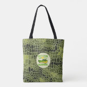 Gewoon een meisje dat van Alligator Print houdt Tote Bag (Achterkant)