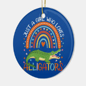 Gewoon een meisje dat van Alligators houdt voor me Keramisch Ornament (Links)
