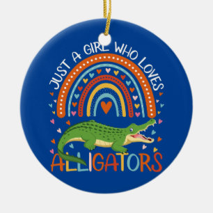 Gewoon een meisje dat van alligators houdt voor vr keramisch ornament