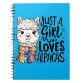 Gewoon een meisje dat van Alpacas houdt Notitieboek