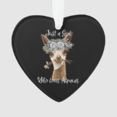 Gewoon een meisje dat van Alpacas houdt Ornament (voorkant)