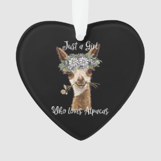 Gewoon een meisje dat van Alpacas houdt Ornament