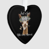 Gewoon een meisje dat van Alpacas houdt Ornament (voorkant)