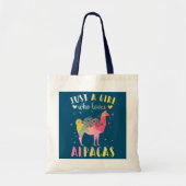 Gewoon een meisje dat van Alpacas Waterverf Alpaca Tote Bag (Voorkant)
