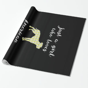 Gewoon een meisje dat van Amerikaanse Bulldogs hou Cadeaupapier