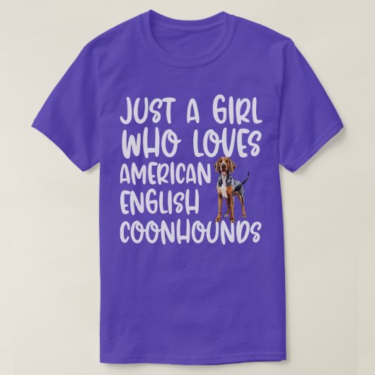 Gewoon een meisje dat van Amerikaanse Engelse coon T-shirt (Design voorkant)