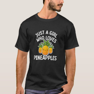 Gewoon een meisje dat van ananassen houdt, coole V T-shirt