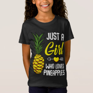 Gewoon een meisje dat van ananassen houdt, zoet tr t-shirt