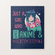 Gewoon een meisje dat van animatie houdt en schets