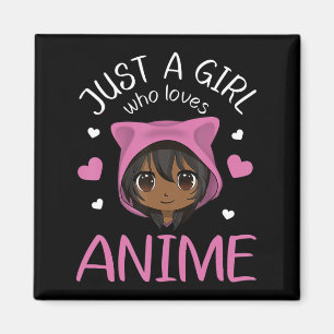 Gewoon een meisje dat van Anime African American G Magneet