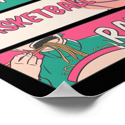 Gewoon een meisje dat van Anime Basketball Ramen K Poster (Hoek)